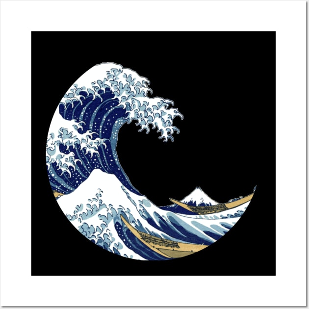 Great Wave Off Kanagawa Aesthetic Design Wall Art by FLARE US